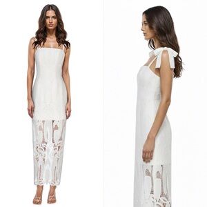 NWT Atoir The Maisie Velvet Tie Strap Midi Dress Sz 6